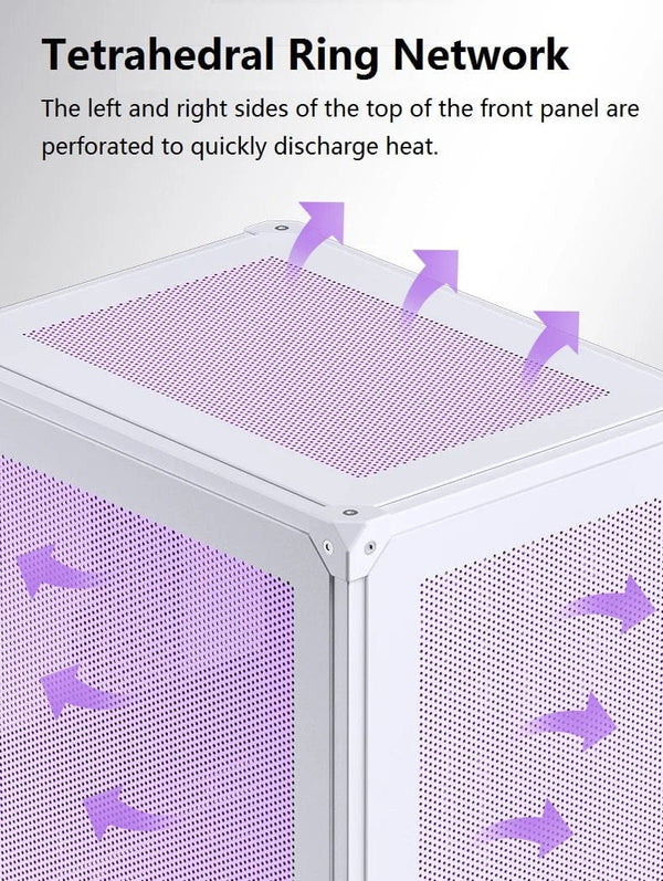Planet Gates White C6 / CHINA JONSBO C6 MATX Mini ITX Case For PC Type-C ATX Power Portable Mini Desktop Mesh Chassis Computer PC Case 200-255mm Graphics Card