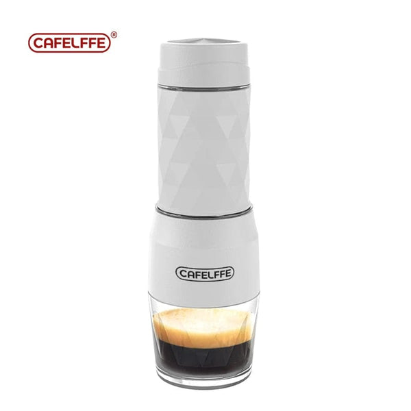 Planet Gates White Cafelffe 3 In1 Portable Coffee Machine Hot/Cold Water Manual Espresso Maker For Capsule & Ground Hand Press Brewer hiking Travel
