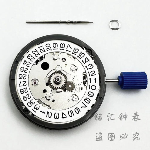Planet Gates White Calendar 24 Jewels High Accuracy NH34 Mechanical Movement Winding NH34 Automatic Self-winding Stem Set