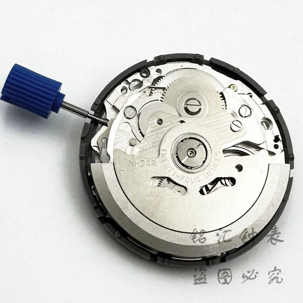 Planet Gates White Calendar 24 Jewels High Accuracy NH34 Mechanical Movement Winding NH34 Automatic Self-winding Stem Set