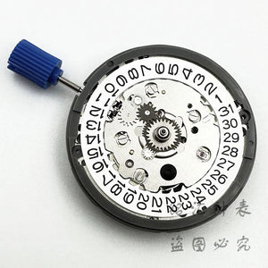 Planet Gates White Calendar 24 Jewels High Accuracy NH34 Mechanical Movement Winding NH34 Automatic Self-winding Stem Set