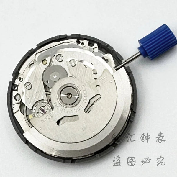 Planet Gates White Calendar NH36 24 Jewels Automatic Movement Crown at 3.0 And 3.8 O'Clock NH36 Watch Parts Stem Set