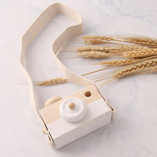 Planet Gates White camera Wooden Fashion Camera Baby Toys Pendant Baby Block Montessori Toys for Children Wooden DIY Presents Nursing Gift Outdoor Toys