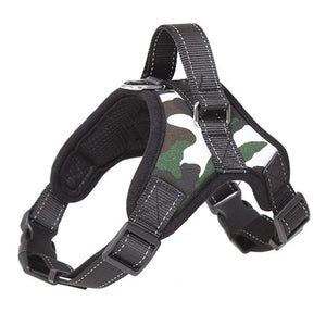 Planet Gates white-camouflage / M Saddle Dog Harness Reflective Adjustable Pet Harness No Pull Walking Training Small Medium Large Big Dogs Chest Strap Product