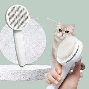 Planet Gates White Cat Comb Hair Removal Pet Magic Comb One Click Floating Hair Removal Cat Dog Universal Cleaning Beauty Supplies