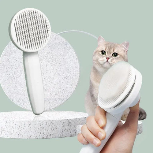 Planet Gates White Cat Comb Hair Removal Pet Magic Comb One Click Floating Hair Removal Cat Dog Universal Cleaning Beauty Supplies