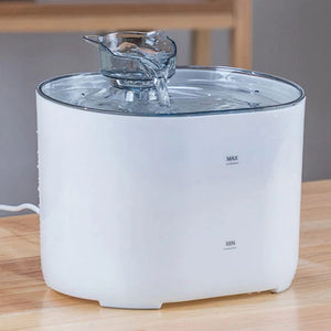 Planet Gates White Cat Water Fountain Auto Recirculate Filtring Cats Dog Water Dispenser USB Electric Mute Pump Cat Ear Pet Cats Drinking Fountain