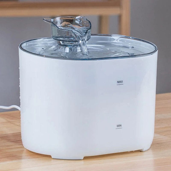 Planet Gates White Cat Water Fountain Auto Recirculate Filtring Cats Dog Water Dispenser USB Electric Mute Pump Cat Ear Pet Cats Drinking Fountain