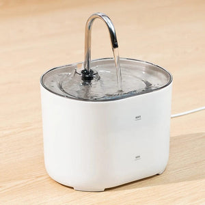 Planet Gates White Cats Water Fountain Automatic Filter Cats Fountain With Stainless Steel Faucet Silent Water Pump Pet Cats Dog Water Dispenser