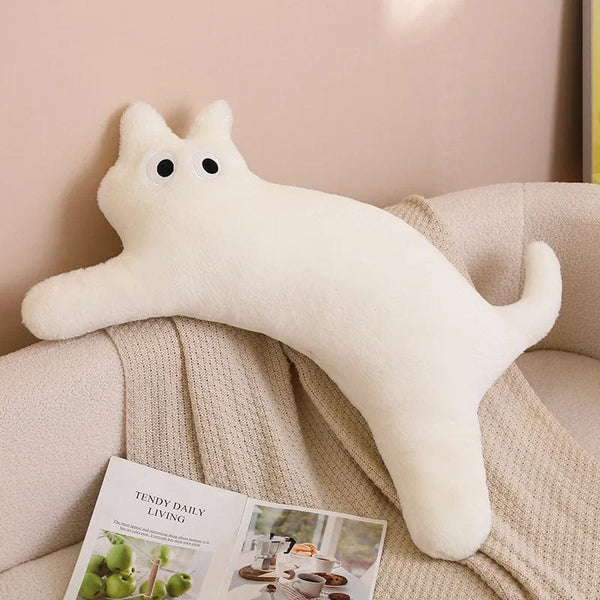 Planet Gates white / CHINA / 100cm 100CM Cute Soft Long Cat Pillow Plush Toys Stuffed Office Sleeping Cushion Bed Sleep Pillow Home Decor Gift Doll for Kids Girls