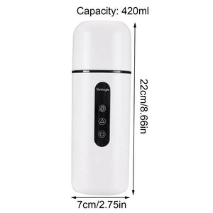 Planet Gates White / CHINA 12V 24V Car Heating Cup Electric Kettle Stainless Steel Smart Temperature Control Touch LCD Display Travel Coffee Mug Warmer