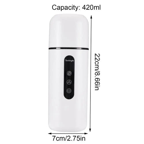 Planet Gates White / CHINA 12V 24V Car Heating Cup Electric Kettle Stainless Steel Smart Temperature Control Touch LCD Display Travel Coffee Mug Warmer