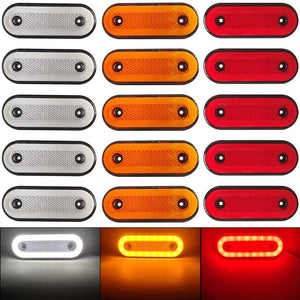 Planet Gates WHITE / CHINA / 5 Pieces 10pcs/5pcs 12V 24V Truck Side Marker Light LED Trailer Lights Reflector Van Clearance Lights For Scania For DAF truck For Isuzu