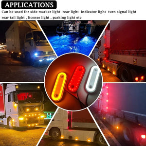 Planet Gates WHITE / CHINA / 5 Pieces 10pcs/5pcs 12V 24V Truck Side Marker Light LED Trailer Lights Reflector Van Clearance Lights For Scania For DAF truck For Isuzu