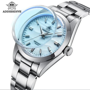 Planet Gates White / CHINA ADDIESDIVE Hot Sale AD2030 Quartz Watch Simple 10Bar Steel Dive Wristwatch Bubble Mirror Pot Cover Glass Sports 36mm Men Watches