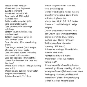 Planet Gates White / CHINA ADDIESDIVE Hot Sale AD2030 Quartz Watch Simple 10Bar Steel Dive Wristwatch Bubble Mirror Pot Cover Glass Sports 36mm Men Watches