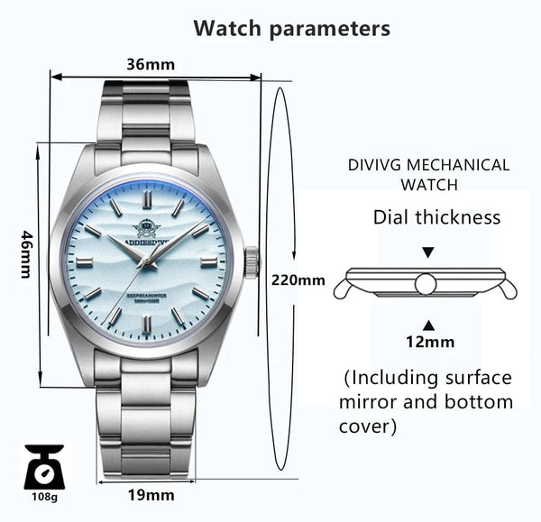 Planet Gates White / CHINA ADDIESDIVE Hot Sale AD2030 Quartz Watch Simple 10Bar Steel Dive Wristwatch Bubble Mirror Pot Cover Glass Sports 36mm Men Watches