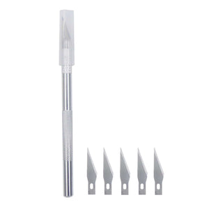 Planet Gates WHITE / CHINA Aluminum Alloy Cutter Knifes Carve Tool Sculpture Engrave Sharp Metal Scalpel Blade