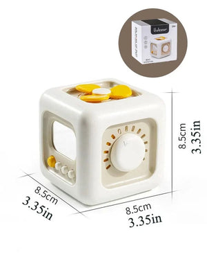 Planet Gates WHITE / CHINA Baby Montessori Toys Cube 0 6 12 Months Learning Shape Color Block Clock Kids Game Set with Puzzle Educational Gift