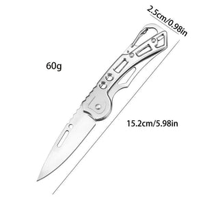 Planet Gates WHITE / CHINA Folding Pocket Knife Stainless Steel Survival Hunting Camping Fishing Portable Fruit Carrying Outdoor Tools Survival Hand Tools