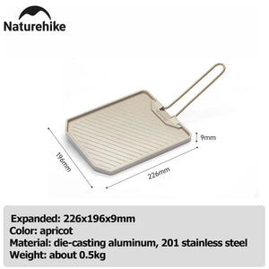 Planet Gates white / CHINA Naturehike Nonstick Frying Pan Outdoor Camping Cookware Camping Equipment Titanium Pot Camping Kitchen Accesorios Mainland China