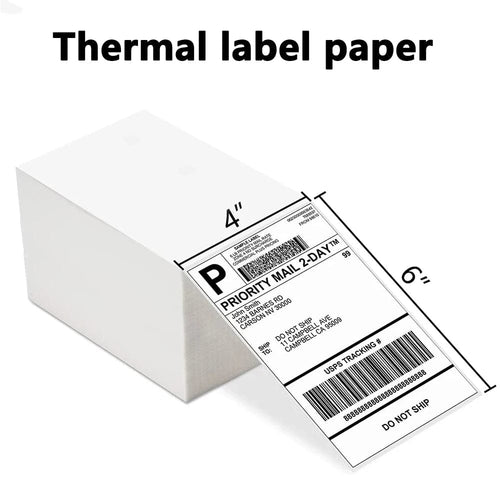 Planet Gates WHITE / CN 4"x6" Thermal Label Paper 100x150mm 100 Sheets / Stack Adhesive Stickers For Thermal Shipping Labels DHL UPS Express Barcode