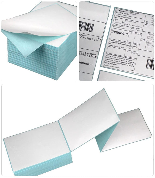 Planet Gates WHITE / CN 4"x6" Thermal Label Paper 100x150mm 100 Sheets / Stack Adhesive Stickers For Thermal Shipping Labels DHL UPS Express Barcode
