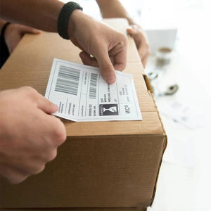 Planet Gates WHITE / CN 4"x6" Thermal Label Paper 100x150mm 100 Sheets / Stack Adhesive Stickers For Thermal Shipping Labels DHL UPS Express Barcode