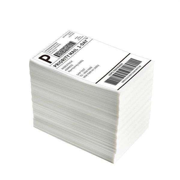 Planet Gates WHITE / CN 4"x6" Thermal Label Paper 100x150mm 100 Sheets / Stack Adhesive Stickers For Thermal Shipping Labels DHL UPS Express Barcode
