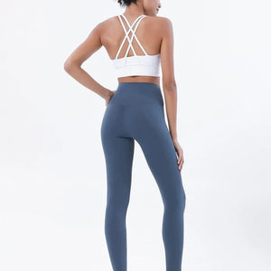 Planet Gates White Code Blue / M / CN SOISOU Nylon Yoga Set Women's Tracksuit Gym Fitness Set Woman 2 Pieces Leggings Sports Bra Breathable Sportwear Woman Clothes