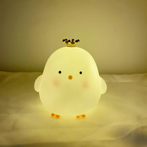 Planet Gates White Crown Chick Night Light Chicken Night Light, Desktop Decorative Lamp, Birthday And Christmas Gift For Friends, Battery Powered (No Plug), Easter Gift