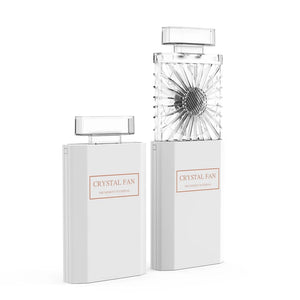 Planet Gates white Cute Mini Portable Fan Rechargeable Fan Portable Crystal Fan Handy Fan Pocket Size Low Noise Small Electric Fan Air Cooler