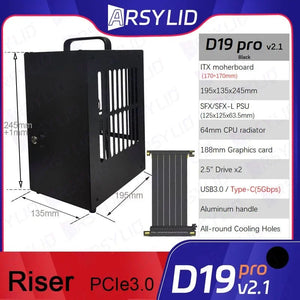 Planet Gates White D19 Pro 6.1L A4 Chassis SFX HTPC Mini ITX Game Computer Graphics Card RTX2070 I7 Smallest Independent Display Case Dream D19pro