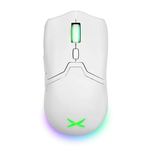 Planet Gates White Delux M800 PAW3395 Wireless Gaming Mouse RGB light 26000DPI Wired Programmable Ergonomic Rechargeable Mice for PC Laptop Gamer