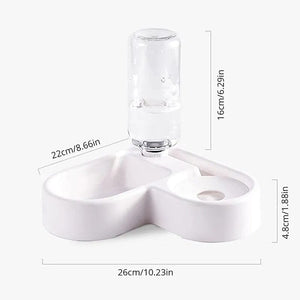 Planet Gates WHITE Dog and Water Dispenser Small and Medium Sized Dog and Food Basin Bowl Automatic Water Dispenser Pet Products