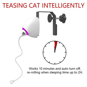 Planet Gates WHITE Electric Cat Toy Rope Automatic Teaser Cat String Toys Hanging Door Interactive Kitten Game Toy Random Swing Cat Catching Sticks