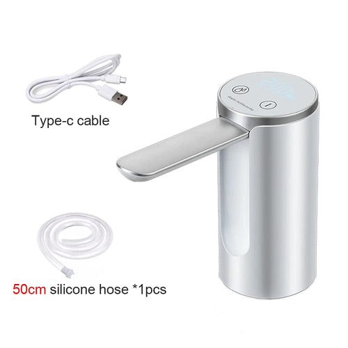 Planet Gates White Electric Water Gallon Bottle Pump Automatic Water Dispenser Pump 19 Liters Foldable Desktop Water Bottle Pump H3 Rechargeable