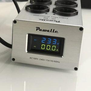 Planet Gates WHITE / EU Plug 8-bit European Standard 15 Amp 100-240 Volt Rated Power Filter power Purifier Socket