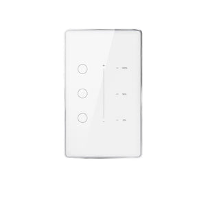 Planet Gates White EU type Zemismart Tuya Zigbee Smart Dimmer Switch 3 Gang Smart Life APP Remote Control US EU Standard Light Switch Percentage Control