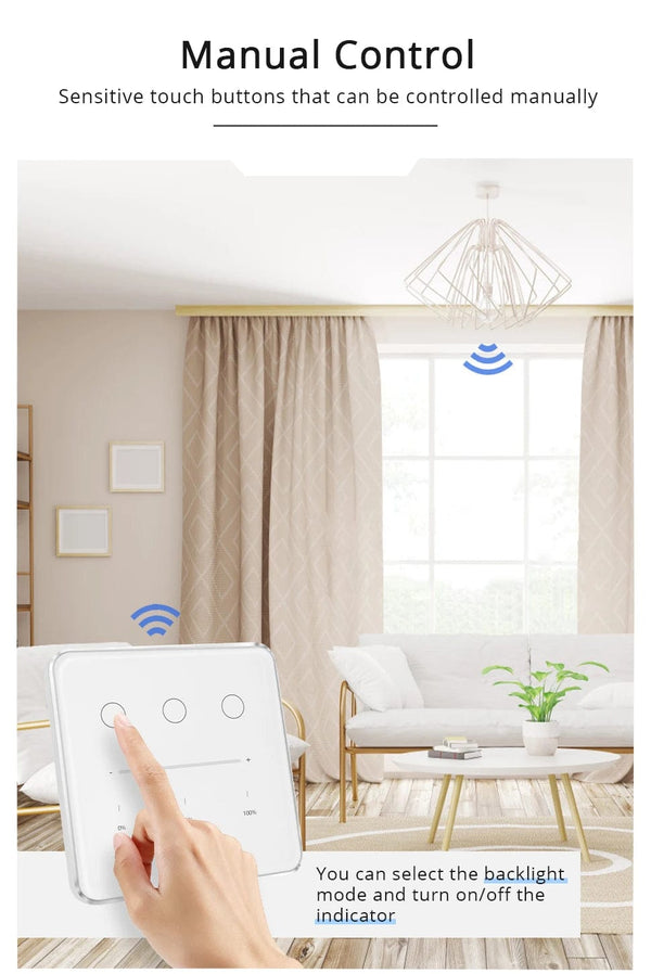 Planet Gates White EU type Zemismart Tuya Zigbee Smart Dimmer Switch 3 Gang Smart Life APP Remote Control US EU Standard Light Switch Percentage Control