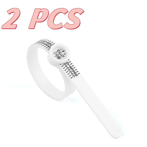 Planet Gates White EUR 2PCS Ring Ruler Measurer Finger Coil Ring Sizing Tool UK Size US Size Measurements Ring Sizer Accessory Insert Guard Tightener Tools