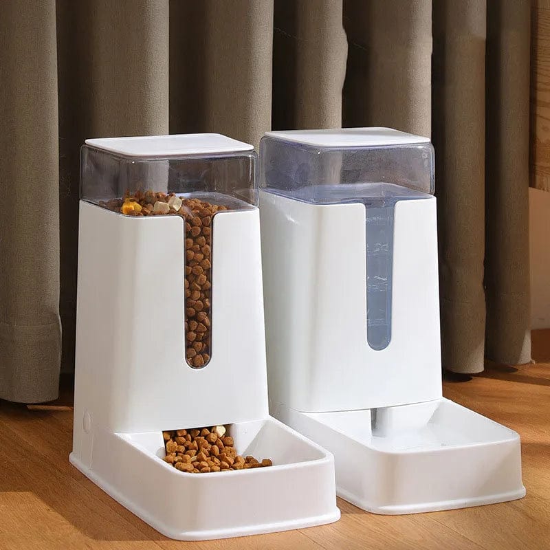 Planet Gates White / Food Bowl 3.5L Pet Automatic Feeder Water Dispenser Cat Drinker Feeding And Watering Food Feed Drinking Bowl For Dogs Cat Accessories