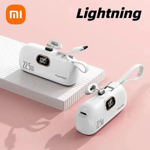 Planet Gates White For iPhone / 30000mAh Xiaomi Mijia 30000mAh Mini Portable Power Bank Capsule Mobile Power Supply Emergency External Battery Fast Charger For iPhone 16