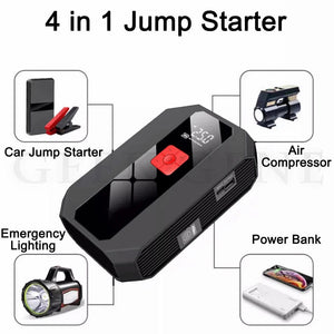 Planet Gates White / france New 1200A 26800mAh Car Jump Starter 4 In 1 Pump Air Compressor Starting Device Power Bank 12V Digital Tire Inflator 150PSI
