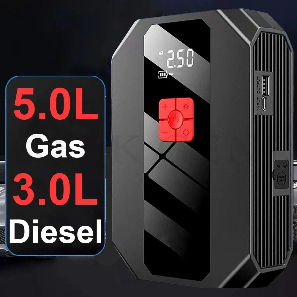 Planet Gates White / france New 1200A 26800mAh Car Jump Starter 4 In 1 Pump Air Compressor Starting Device Power Bank 12V Digital Tire Inflator 150PSI