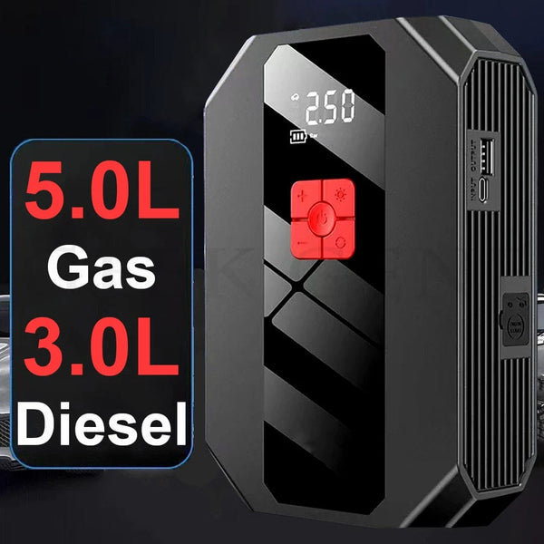 Planet Gates White / france New 1200A 26800mAh Car Jump Starter 4 In 1 Pump Air Compressor Starting Device Power Bank 12V Digital Tire Inflator 150PSI