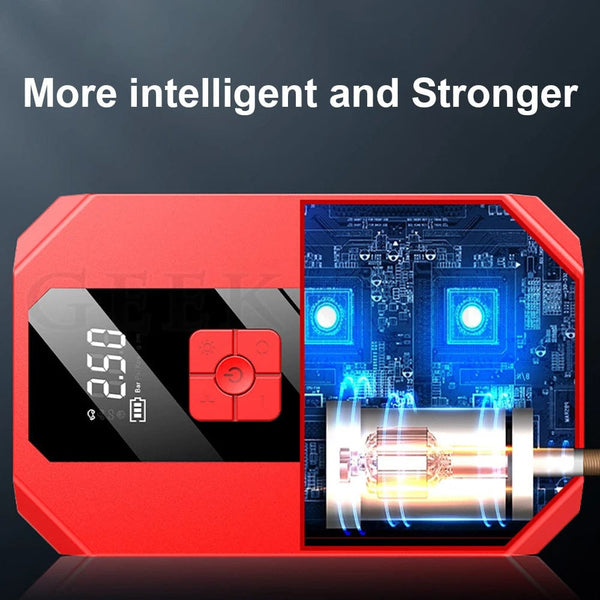 Planet Gates White / france New 1200A 26800mAh Car Jump Starter 4 In 1 Pump Air Compressor Starting Device Power Bank 12V Digital Tire Inflator 150PSI