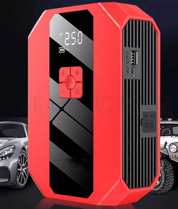 Planet Gates White / france New 1200A 26800mAh Car Jump Starter 4 In 1 Pump Air Compressor Starting Device Power Bank 12V Digital Tire Inflator 150PSI