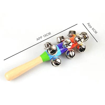 Planet Gates WHITE Free Shipping Colorful Rainbow Hand Held Bell Stick Wooden Percussion Musical Toy for KTV Party Kids Game Wholesale Retail