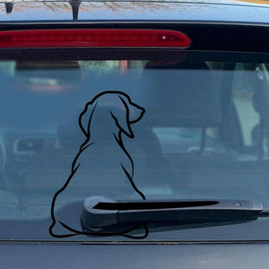 Planet Gates White Funny Dog Moving Tail Decal Dog Windshield Wiper Sticker Cute Animal Puppy Car Sticker Waterproof Rear Window Wiper Decal Decoration
